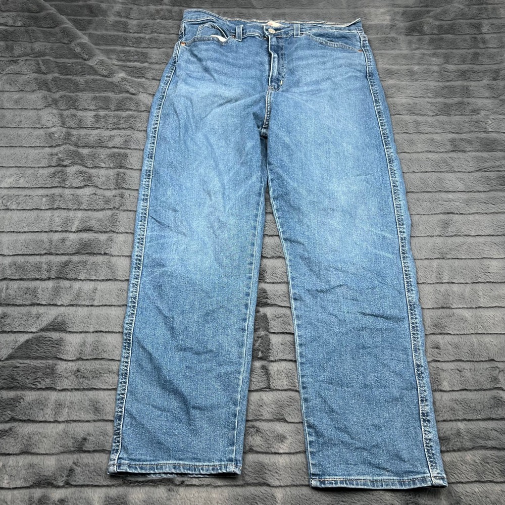Levi Strauss Signature Vintage High Rise Straight Jeans Blue Medium Wash 12 W31